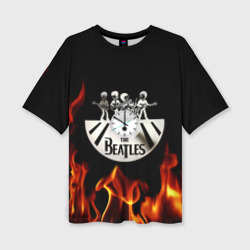 Женская футболка oversize 3D The Beatles