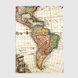 Постер Винтажная карта