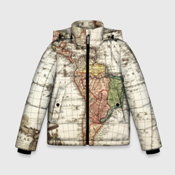 Зимняя куртка для мальчиков 3D Винтажная карта