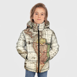Зимняя куртка для мальчиков 3D ВИНТАЖНАЯ КАРТА - фото 2