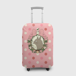 Чехол для чемодана 3D Тоторо розовые точки
