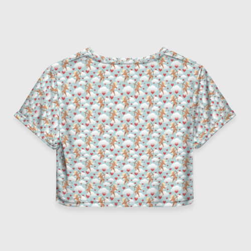 Женская футболка Crop-top 3D Купидон, цвет 3D печать - фото 2