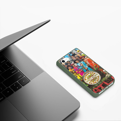 Чехол для iPhone 5/5S матовый The Beatles, цвет темно-зеленый - фото 5