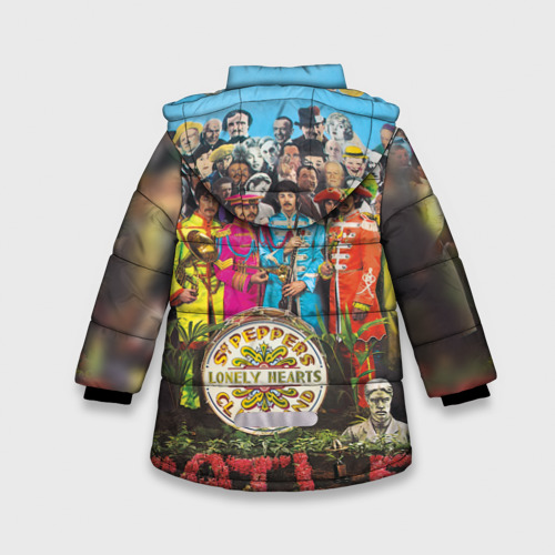 Зимняя куртка для девочек 3D The Beatles, цвет светло-серый - фото 2