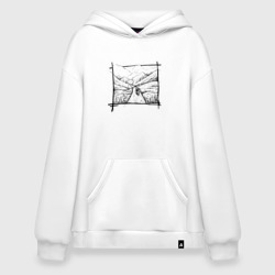 Худи SuperOversize хлопок Дорога среди гор и леса