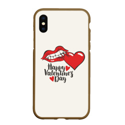 Чехол для iPhone XS Max матовый Happy Valentine's Day