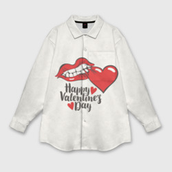 Мужская рубашка oversize 3D Happy Valentine's Day