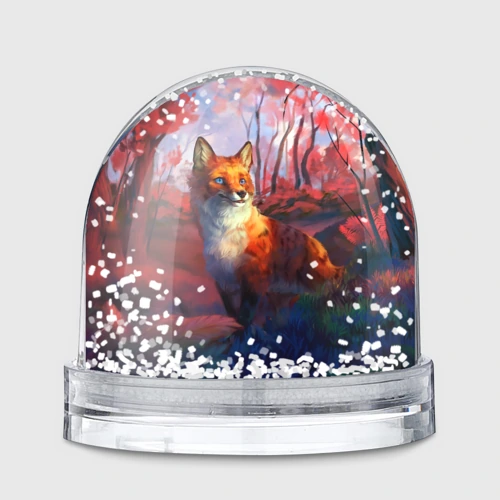 Игрушка Снежный шар Рыжая лиса