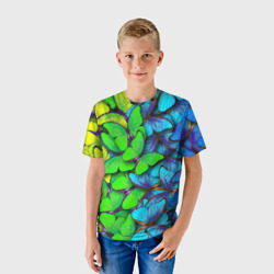 Детская футболка 3D Радужные    бабочки - фото 2