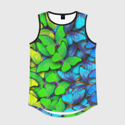 Мужская спортивная майка 3D Радужные    бабочки