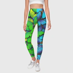 Леггинсы 3D Радужные    бабочки - фото 2