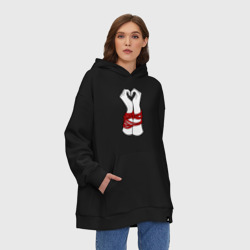 Худи SuperOversize хлопок Руки в виде сердца - фото 2