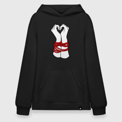 Худи SuperOversize хлопок Руки в виде сердца
