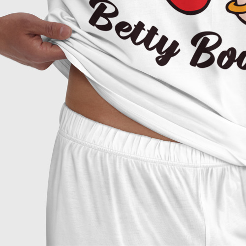 Мужская пижама хлопок Betty Boop, цвет белый - фото 6