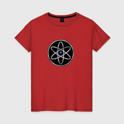 Женская футболка хлопок Атом наука