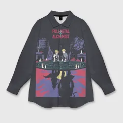 Женская рубашка oversize 3D Стальной Алхимик