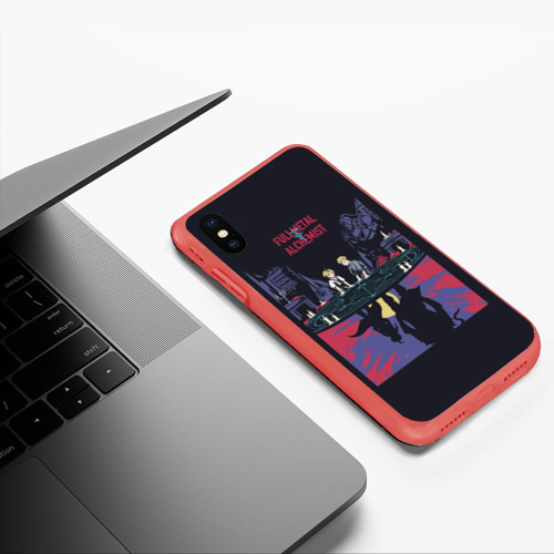Чехол для iPhone XS Max матовый Стальной Алхимик, цвет красный - фото 5