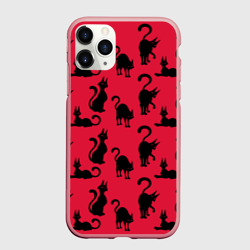 Чехол для iPhone 11 Pro Max матовый Коты