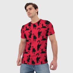 Мужская футболка 3D Коты - фото 2