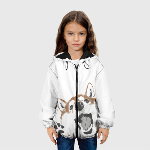 Детская куртка 3D Shiba Inu, цвет черный - фото 4