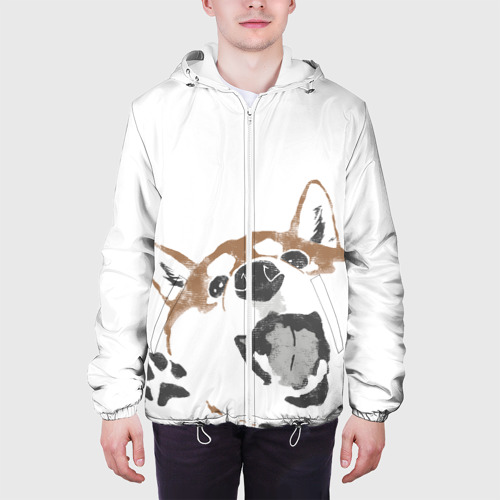 Мужская куртка 3D Shiba Inu, цвет 3D печать - фото 4