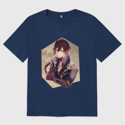 Женская футболка хлопок Oversize Чжун Ли