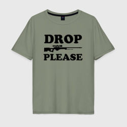 Мужская футболка хлопок Oversize Drop Please