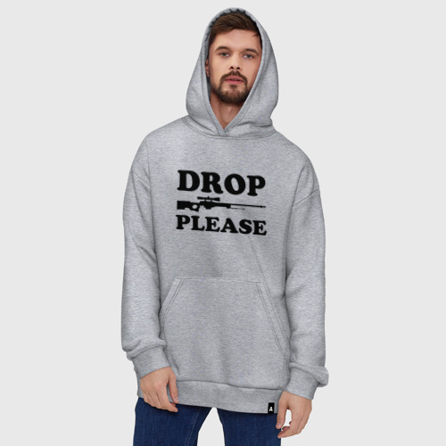 Худи SuperOversize хлопок Drop Please, цвет меланж - фото 5