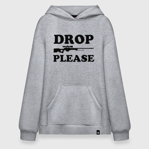 Худи SuperOversize хлопок Drop Please, цвет меланж