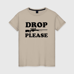 Женская футболка хлопок Drop Please