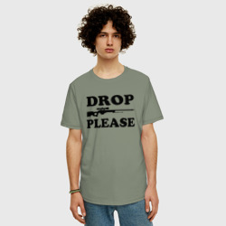 Мужская футболка хлопок Oversize Drop Please - фото 2