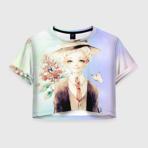 Женская футболка Crop-top 3D The Promised Neverland, цвет 3D печать