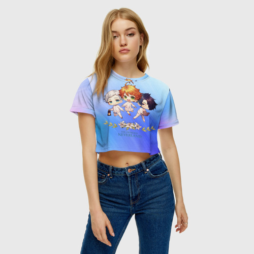 Женская футболка Crop-top 3D Неверленд, цвет 3D печать - фото 4