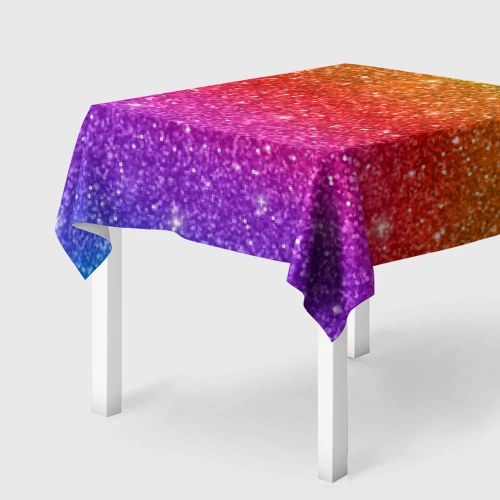 Скатерть 3D Блестки радуги