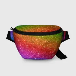 Поясная сумка 3D Блестки радуги