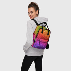Женский рюкзак 3D Блестки радуги - фото 2