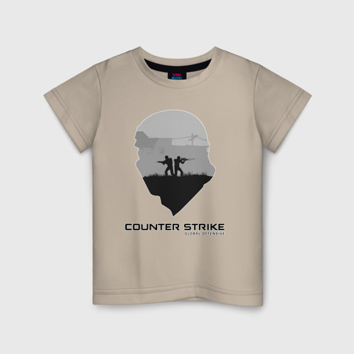 Детская футболка хлопок с принтом CS GO | Terrorist, вид спереди #2