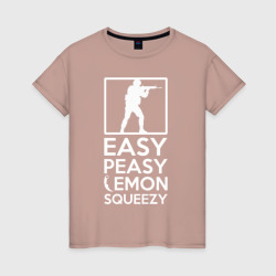 Женская футболка хлопок Изи пизи лемон сквизи CS GO
