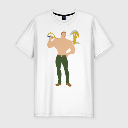 Мужская футболка хлопок Slim Эсканор со своим оружием, цвет белый