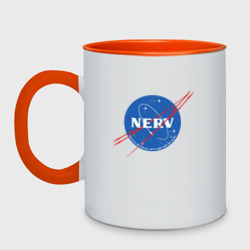 Кружка двухцветная Евангилион Nerv