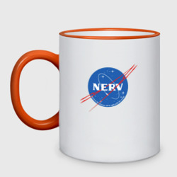 Кружка двухцветная Евангилион Nerv