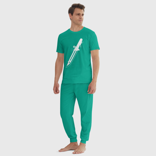 Мужская пижама хлопок Bayonet Knife CSGO Gaming., цвет зеленый - фото 5