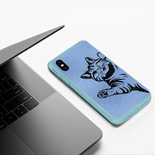 Чехол для iPhone XS Max матовый с принтом Улыбающийся кот, фото #5
