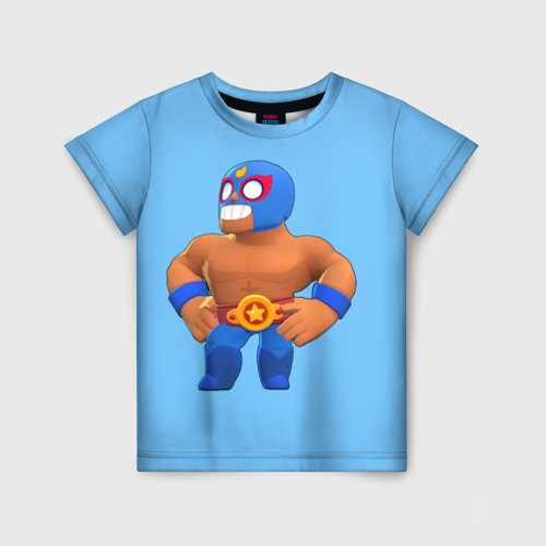 Детская футболка 3D с принтом Эль Примо, вид спереди #2