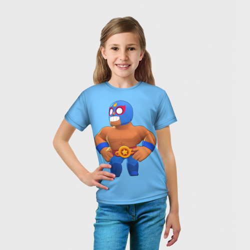 Детская футболка 3D с принтом Эль Примо, вид сбоку #3