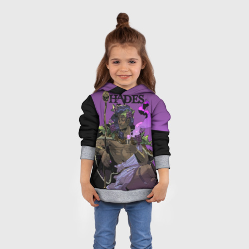 Детская толстовка 3D Hades - Дионис, цвет меланж - фото 4