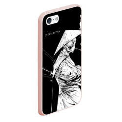 Чехол для iPhone 5/5S матовый Самурай скелет с трубкой - фото 2