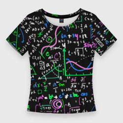 Женская футболка 3D Slim Математика Графики и Функции