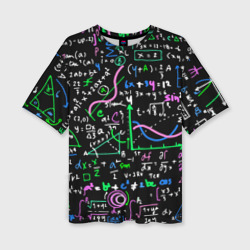 Женская футболка oversize 3D Математика Графики и Функции