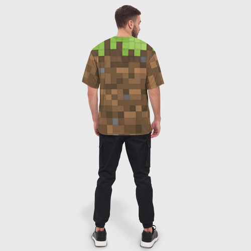 Мужская футболка oversize 3D Minecraft камуфляж, цвет 3D печать - фото 4